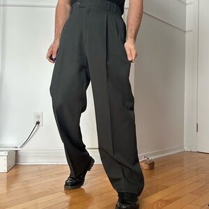 Black Dress Pants High-Waisted Full-Length